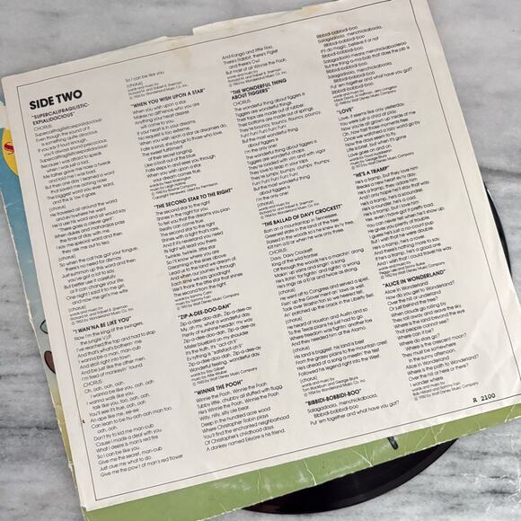 Vintage Ronco Records The Greatest Hits Of Walt Disney 1976 Vinyl Record 24 Song - Picture 3 of 7